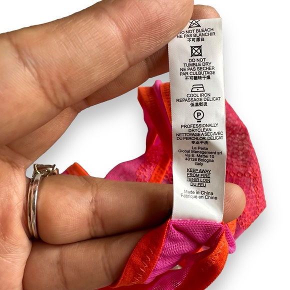 NWT La Perla Studio Pink Camelia Bra and Thong Set Size 36B/Medium - Picture 15 of 16